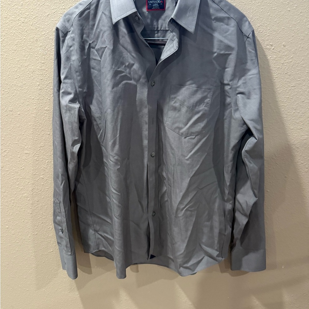 UNTUCKit Gray Lightweight Shirt Jacket
